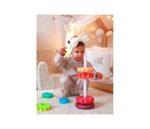 WOOPIE BABY Edukacyjna Piramidka Zakręcona Wieża