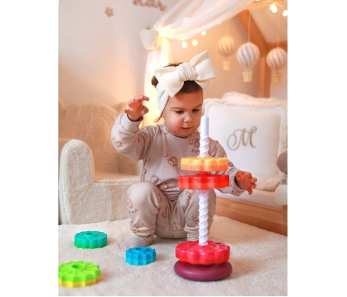 WOOPIE BABY Edukacyjna Piramidka Zakręcona Wieża