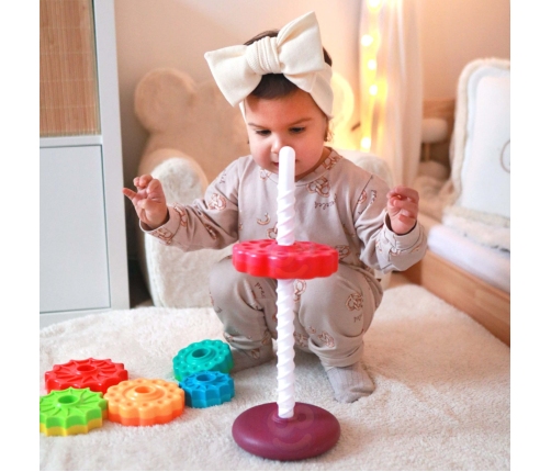 WOOPIE BABY Edukacyjna Piramidka Zakręcona Wieża