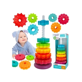 WOOPIE BABY Edukacyjna Piramidka Zakręcona Wieża WOOPIE BABY Edukacyjna Piramidka Zakręcona Wieża