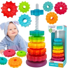 WOOPIE BABY Edukacyjna Piramidka Zakręcona Wieża WOOPIE BABY Edukacyjna Piramidka Zakręcona Wieża