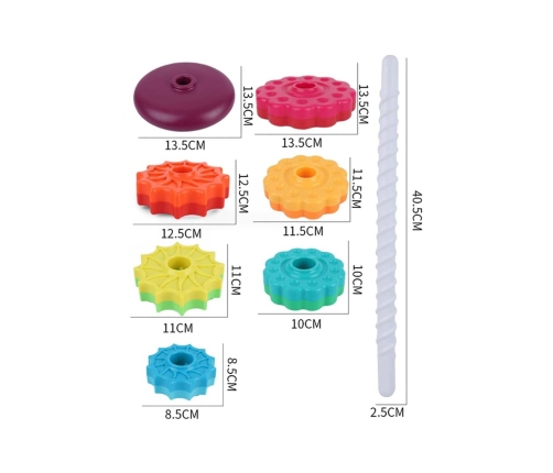 WOOPIE BABY Edukacyjna Piramidka Zakręcona Wieża