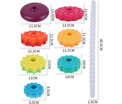 WOOPIE BABY Edukacyjna Piramidka Zakręcona Wieża