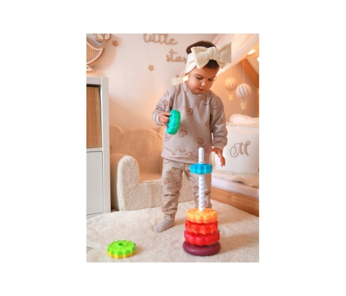 WOOPIE BABY Edukacyjna Piramidka Zakręcona Wieża
