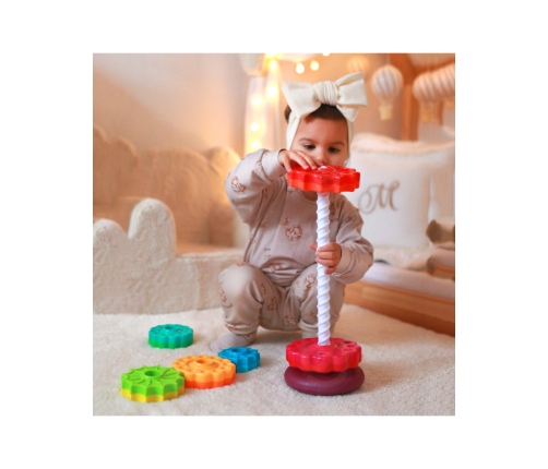 WOOPIE BABY Edukacyjna Piramidka Zakręcona Wieża