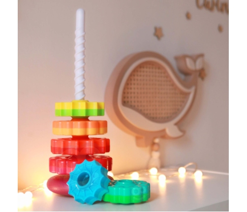 WOOPIE BABY Edukacyjna Piramidka Zakręcona Wieża