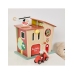 CLASSIC WORLD Remiza Strażacka Drewniana Garaż Auto Helikopter Figurki 13el.