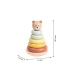 TOOKY TOY Drewniana Układanka Sensoryczna Piramidka Miś Sensoryczny Kolorowy Stacker