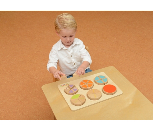 MASTERKIDZ Drewniana Układanka Matematyczna Ułamki