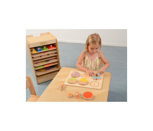 MASTERKIDZ Drewniana Układanka Matematyczna Ułamki