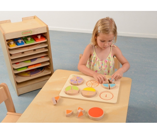 MASTERKIDZ Drewniana Układanka Matematyczna Ułamki