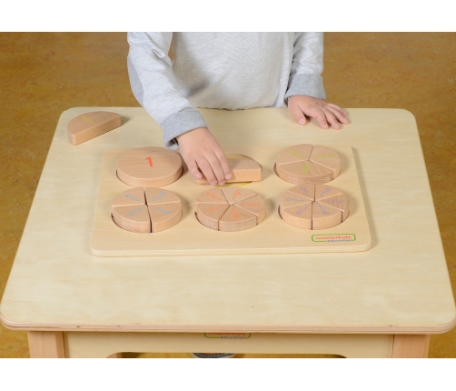 MASTERKIDZ Drewniana Układanka Matematyczna Ułamki