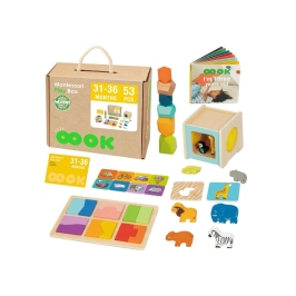 WOOPIE GREEN Box Pudełko XXL Montessori Edukacyjne 7w1 Sensoryczne 31-36 Mies. FSC WOOPIE GREEN Box Pudełko XXL Montessori Edukacyjne 7w1 Sensoryczne 31-36 Mies. FSC