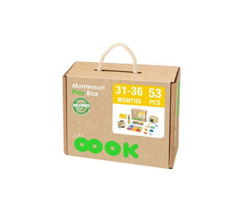 WOOPIE GREEN Box Pudełko XXL Montessori Edukacyjne 7w1 Sensoryczne 31-36 Mies. FSC