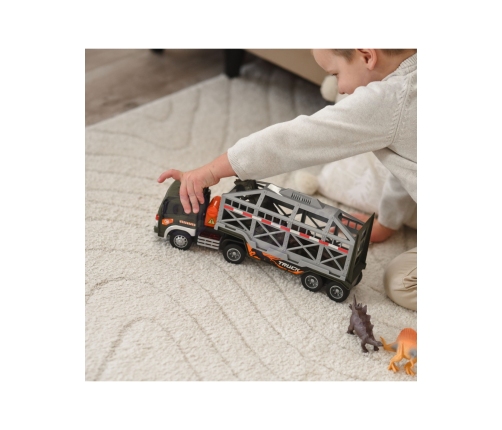 WOOPIE Ciężarówka Transporter Dinozaurów Auto z Dźwiękiem i Światłem