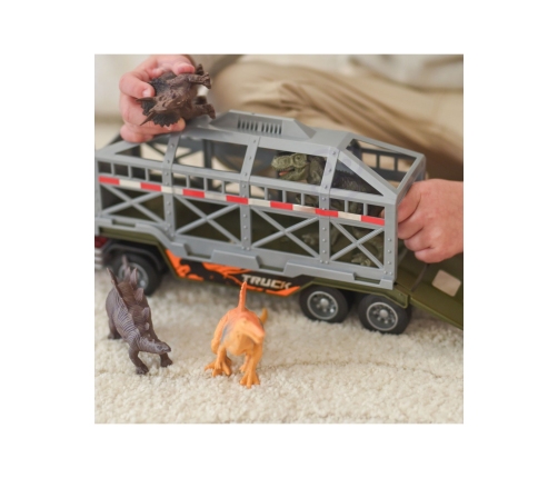 WOOPIE Ciężarówka Transporter Dinozaurów Auto z Dźwiękiem i Światłem