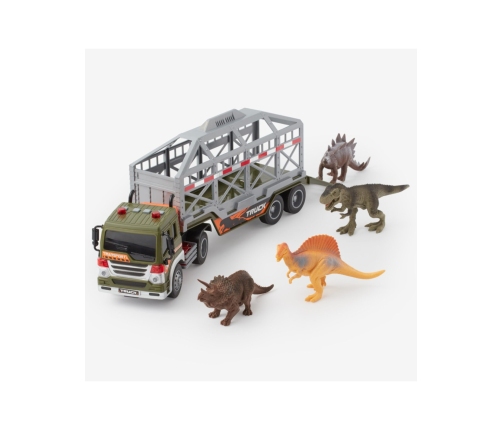 WOOPIE Ciężarówka Transporter Dinozaurów Auto z Dźwiękiem i Światłem
