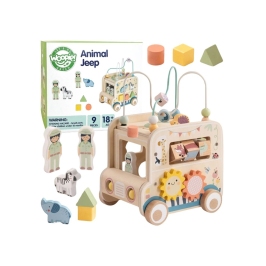 WOOPIE GREEN Drewniana Kostka Aktywności Samochód Terenowy Safari FSC WOOPIE GREEN Drewniana Kostka Aktywności Samochód Terenowy Safari FSC