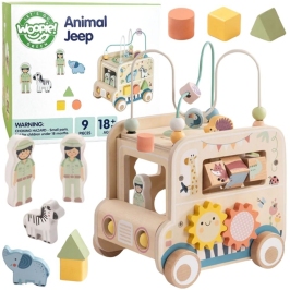 WOOPIE GREEN Drewniana Kostka Aktywności Samochód Terenowy Safari FSC WOOPIE GREEN Drewniana Kostka Aktywności Samochód Terenowy Safari FSC