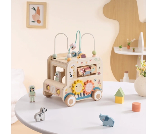 WOOPIE GREEN Drewniana Kostka Aktywności Samochód Terenowy Safari FSC