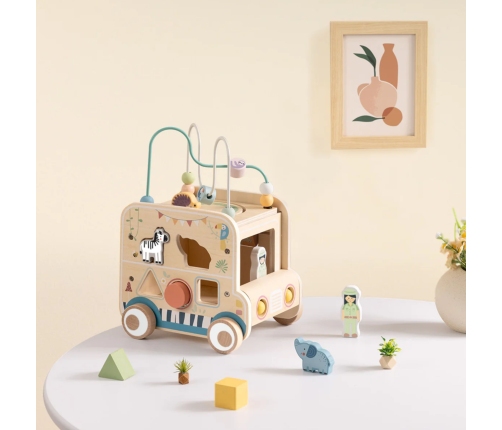 WOOPIE GREEN Drewniana Kostka Aktywności Samochód Terenowy Safari FSC