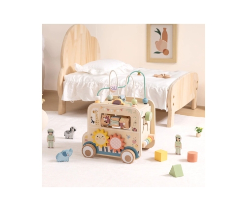 WOOPIE GREEN Drewniana Kostka Aktywności Samochód Terenowy Safari FSC