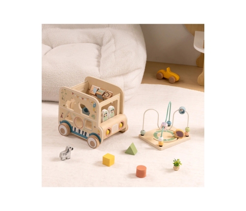 WOOPIE GREEN Drewniana Kostka Aktywności Samochód Terenowy Safari FSC