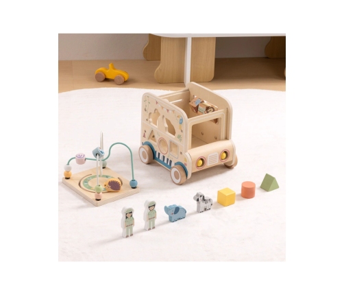 WOOPIE GREEN Drewniana Kostka Aktywności Samochód Terenowy Safari FSC