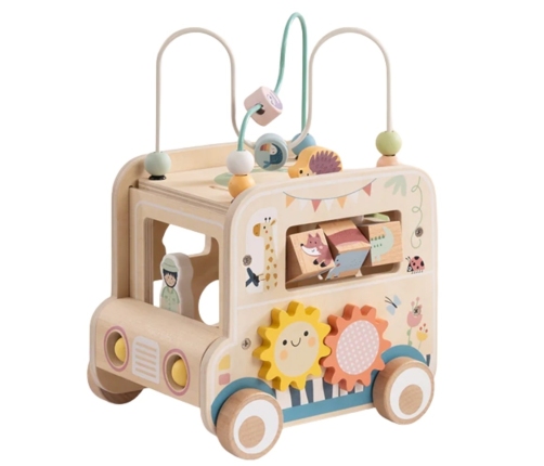 WOOPIE GREEN Drewniana Kostka Aktywności Samochód Terenowy Safari FSC