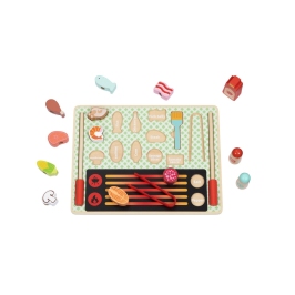 TOOKY TOY Drewniany Zestaw do Grillowania Tablica Edukacyjna TOOKY TOY Drewniany Zestaw do Grillowania Tablica Edukacyjna