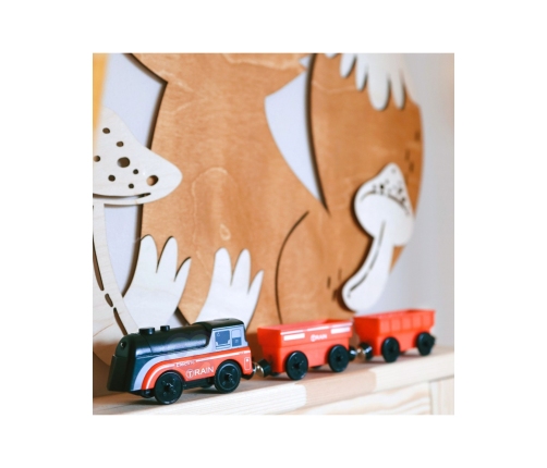 WOOPIE Zestaw Elektryczna Kolejka Lokomotywa Tor Farma Zwierzęta 70 el.