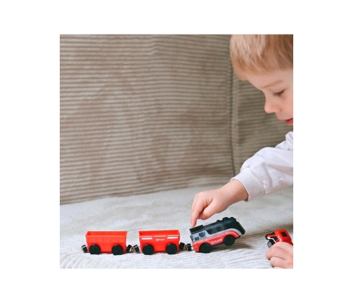 WOOPIE Zestaw Elektryczna Kolejka Lokomotywa Tor Farma Zwierzęta 70 el.