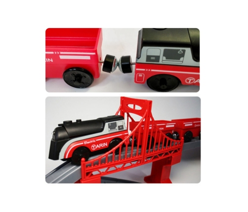 WOOPIE Zestaw Elektryczna Kolejka Lokomotywa Tor Farma Zwierzęta 70 el.