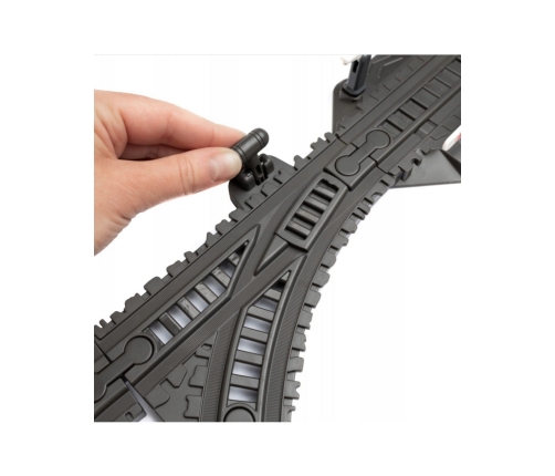 WOOPIE Elektryczna Kolejka Tor Retro Ciuchcia Lokomotywa + 2 Wagony – Zestaw 76 el.