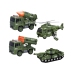 WOOPIE Zestaw Pojazdów Wojskowych z Wyrzutnią Czołg Helikopter 4SZT Skala 1:20