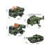 WOOPIE Zestaw Pojazdów Wojskowych z Wyrzutnią Czołg Helikopter 4SZT Skala 1:20