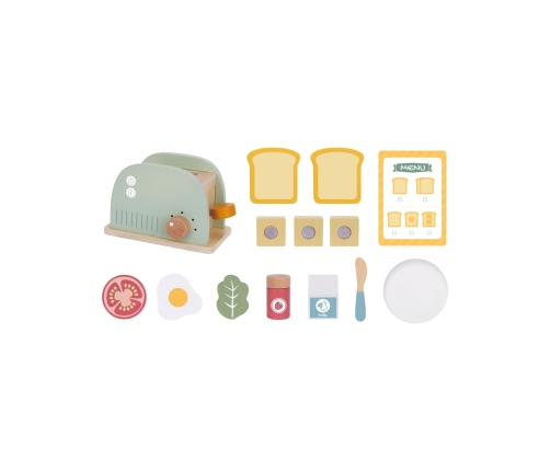 WOOPIE GREEN Drewniany Toster Zestaw Śniadaniowy z Akcesoriami 14 el. FSC