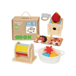 WOOPIE GREEN Box Pudełko XXL Montessori Edukacyjne 6w1 Sensoryczne 5-6 Miesięcy 13el. FSC WOOPIE GREEN Box Pudełko XXL Montessori Edukacyjne 6w1 Sensoryczne 5-6 Miesięcy 13el. FSC