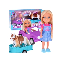 WOOPIE ROYAL Lalka Niki Zestaw z Koniem Samochodem i Przyczepą WOOPIE ROYAL Lalka Niki Zestaw z Koniem Samochodem i Przyczepą