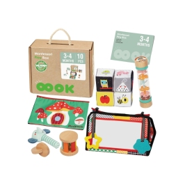 WOOPIE GREEN Pudełko XXL Montessori Sensoryka i Edukacja 6w1 FSC