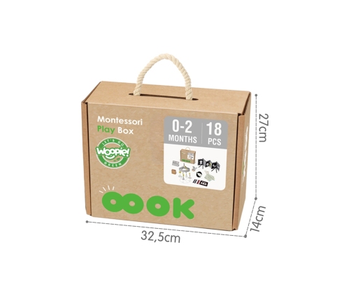 WOOPIE GREEN Pudełko XXL Montessori Sensoryka i Edukacja 7w1 FSC