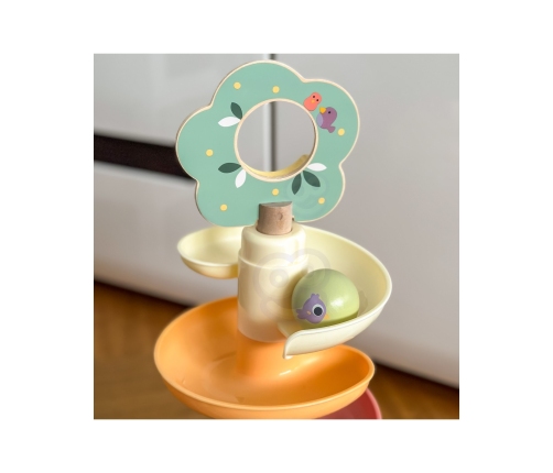 WOOPIE GREEN Drewniany Tor Kulkowy z Efektami Dźwiękowymi Cymbałki FSC