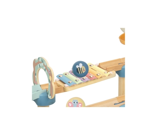 WOOPIE GREEN Drewniany Tor Kulkowy z Efektami Dźwiękowymi Cymbałki FSC