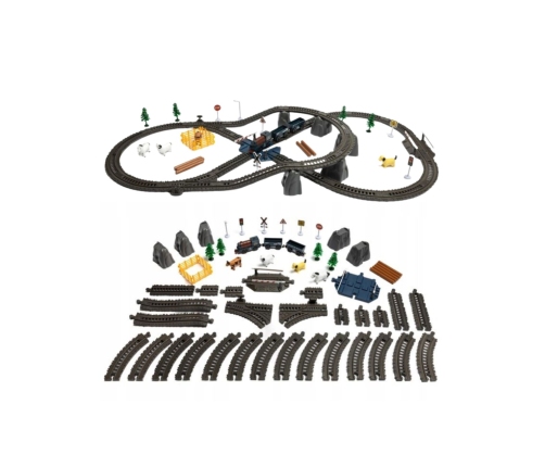 WOOPIE Kolejka Elektryczna Lokomotywa Towarowa Tor XXL 90 el.