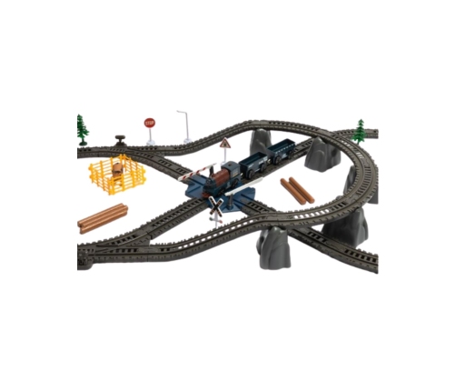 WOOPIE Kolejka Elektryczna Lokomotywa Towarowa Tor XXL 90 el.