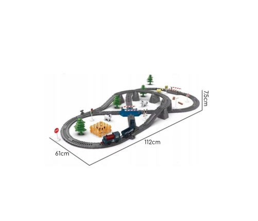 WOOPIE Kolejka Elektryczna Lokomotywa Towarowa Tor XXL 90 el.