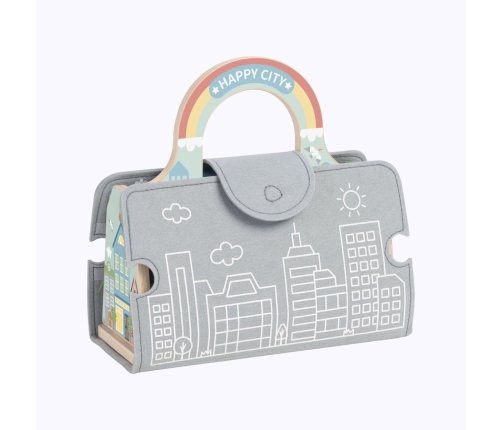 TOOKY TOY Zestaw Mini Miasto Przenośny Zestaw Torba Samochody