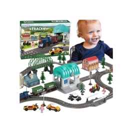 WOOPIE Pociąg Elektryczny Kolejka Tor XXL Ciuchcia Lokomotywa Zestaw Miasteczko 108 el. WOOPIE Pociąg Elektryczny Kolejka Tor XXL Ciuchcia Lokomotywa Zestaw Miasteczko 108 el.