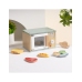 TOOKY TOY Drewniana Kuchenka Mikrofalowa Zestaw Produktów Spożywczych