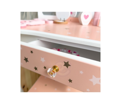 WOOPIE GREEN Drewniana Toaletka z Lustrem i Akcesoriami